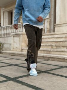 شلوار فول بگ گازوئیلی کروم